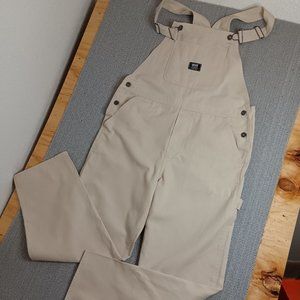 Van's Groundwork Overalls Marshmallow Canvas Loose Straight L